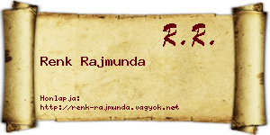 Renk Rajmunda névjegykártya